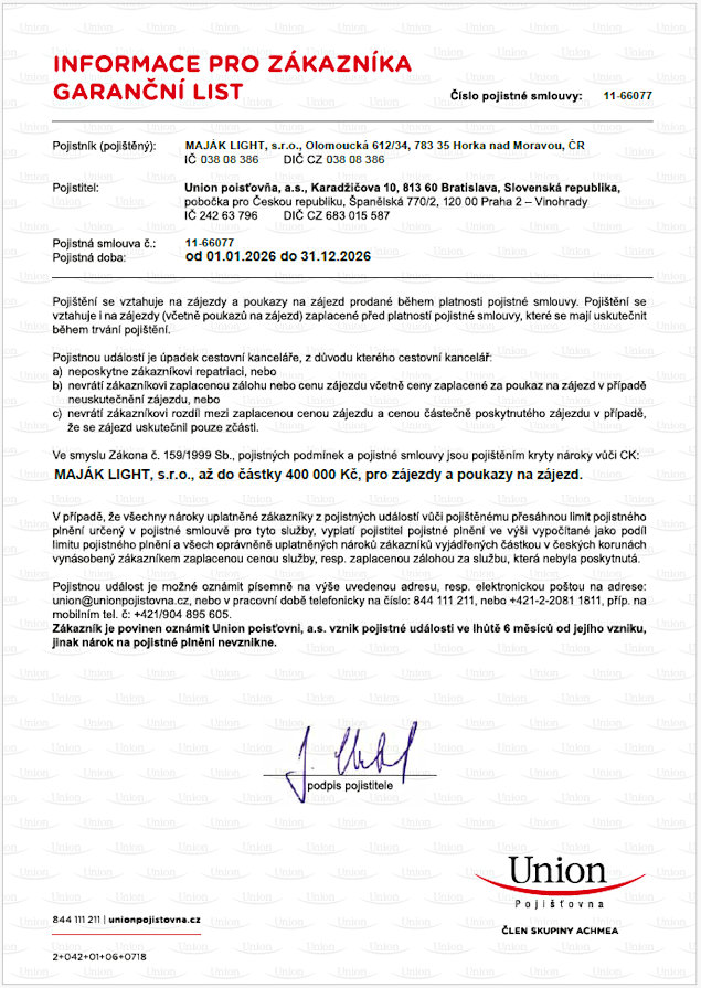 Garančn&iacute; list